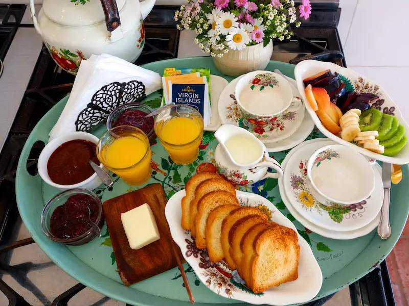 Homemade breakfast served at El Carmen during a rural experience