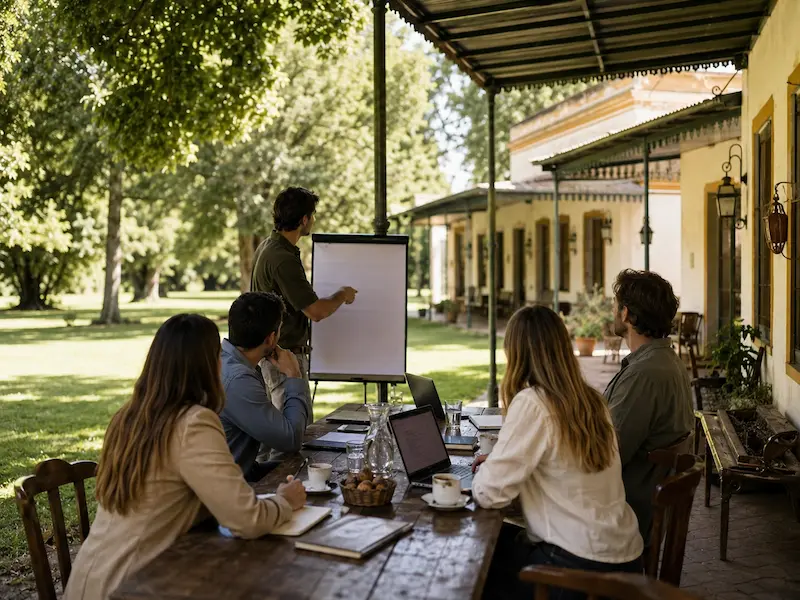 Outdoor corporate team day at El Carmen de Rojas